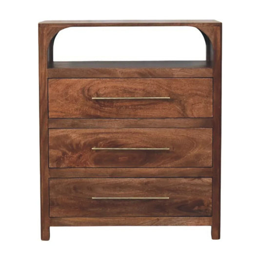 Arc-Line 3 Drawer Chest - Artisan Furniture - Flyclothing LLC