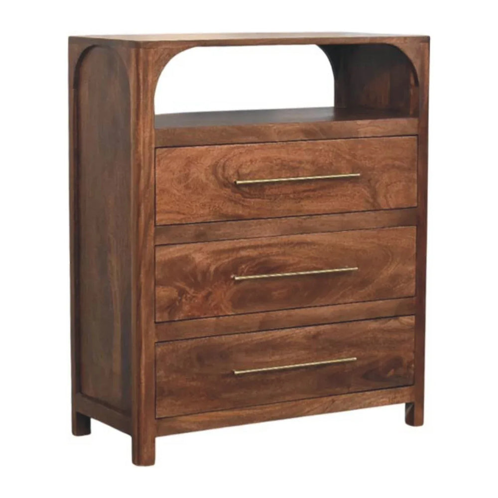 Arc-Line 3 Drawer Chest - Artisan Furniture - Flyclothing LLC