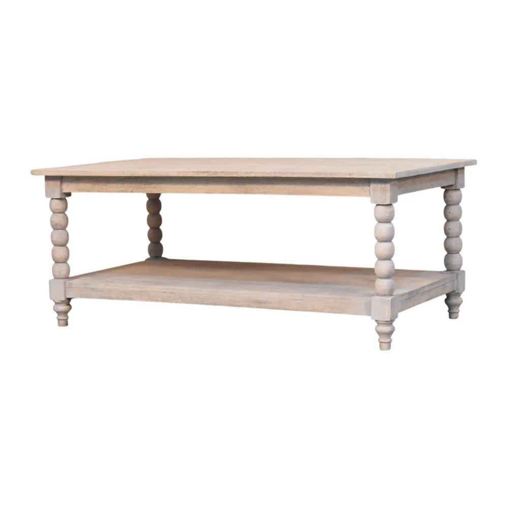 Ellsworth Spindle Coffee Table in Acid Wash - Artisan Furniture - Flyclothing LLC