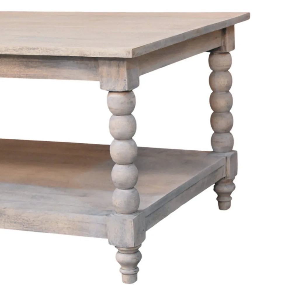 Ellsworth Spindle Coffee Table in Acid Wash - Artisan Furniture - Flyclothing LLC