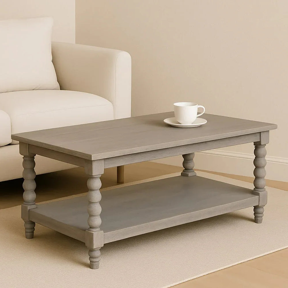 Ellsworth Spindle Coffee Table in Acid Wash - Artisan Furniture - Flyclothing LLC