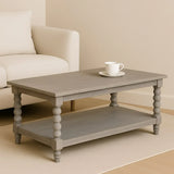 Ellsworth Spindle Coffee Table in Acid Wash - Artisan Furniture - Flyclothing LLC