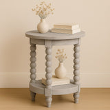 Ellsworth Round Side Table in Acid Wash - Artisan Furniture - Flyclothing LLC