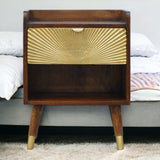 Manila Gold One Drawer Bedside - Artisan Furniture - Flyclothing LLC