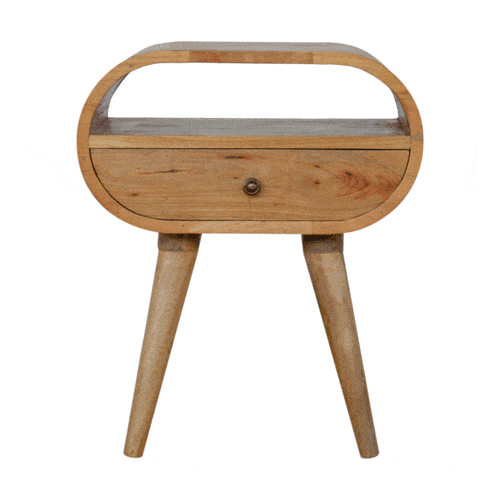 Circular Open Slot Bedside - Artisan Furniture - Flyclothing LLC