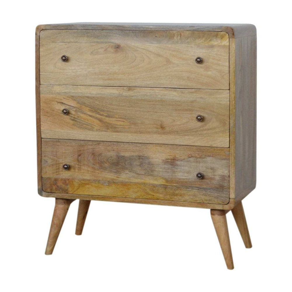 Curved Oak-ish Chest - Artisan Furniture - Flyclothing LLC