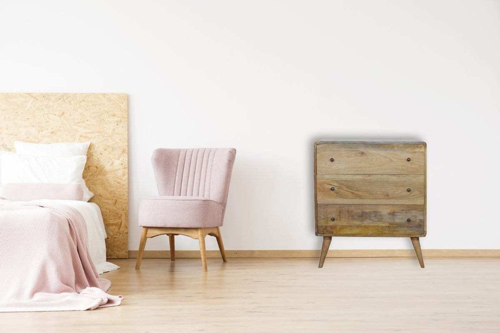 Curved Oak-ish Chest - Artisan Furniture - Flyclothing LLC