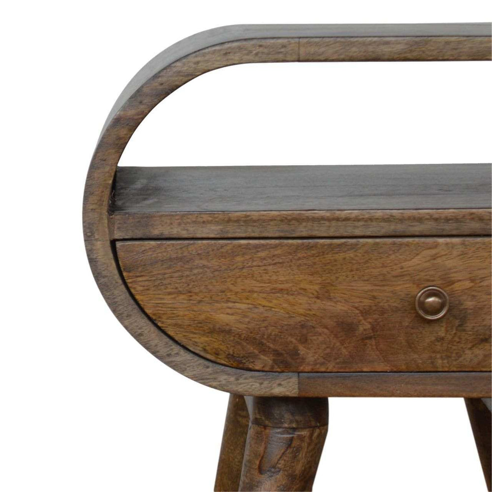 Artisan Furniture Grey Washed Circular nightstand - Artisan Furniture - Flyclothing LLC