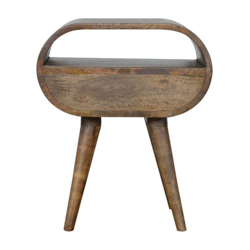 Artisan Furniture Grey Washed Circular nightstand - Artisan Furniture - Flyclothing LLC