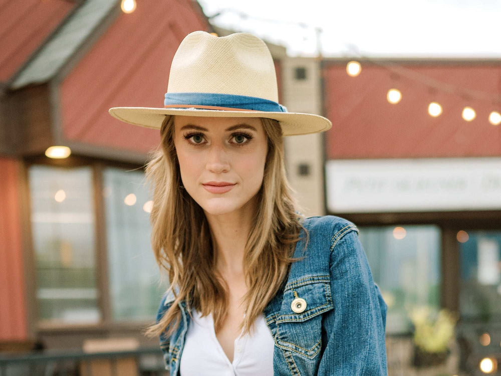 Indigo Panama Hat - Handwoven - Bigalli Hats USA - Flyclothing LLC