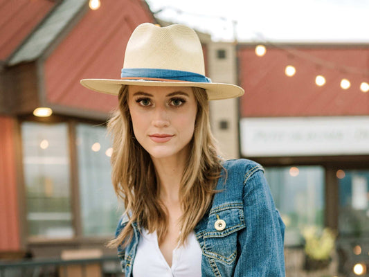 Indigo Panama Hat - Handwoven - Bigalli Hats USA - Flyclothing LLC