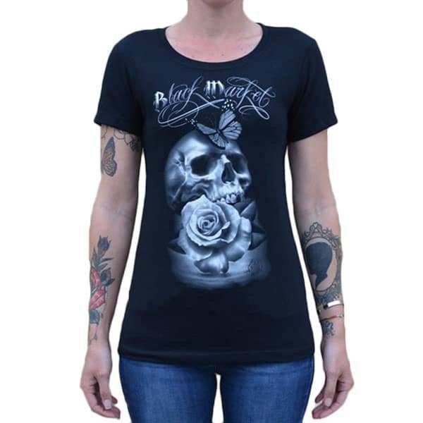 Black Market Art Company Immortal Women's Loose Neck T-Shirt - Black Market Art Company - Flyclothing LLC