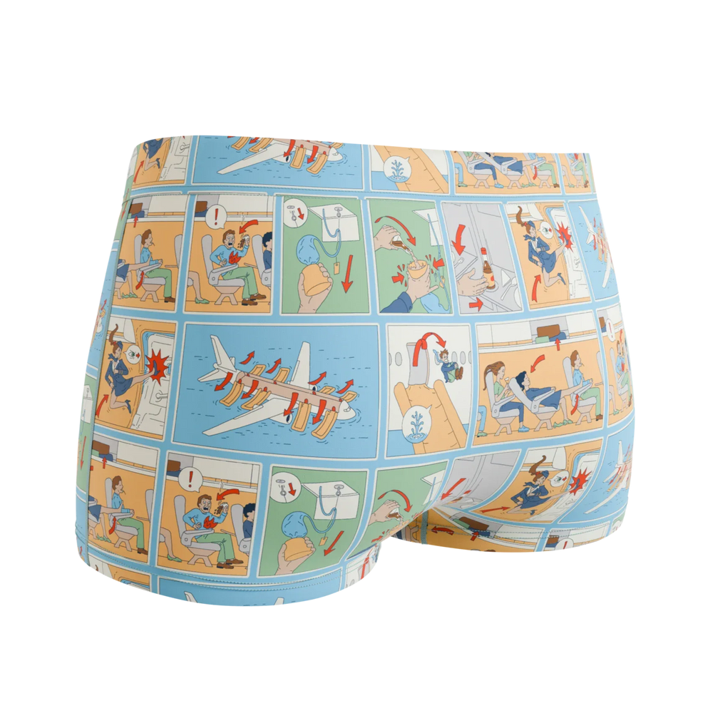 The Improper Protocol | Airplane Pamphlet Modal Boyshort Underwear - Shinesty - Flyclothing LLC