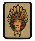 Black Market Art Company Indian Girl Leather Patch Print - Black Market Art Company - Flyclothing LLC