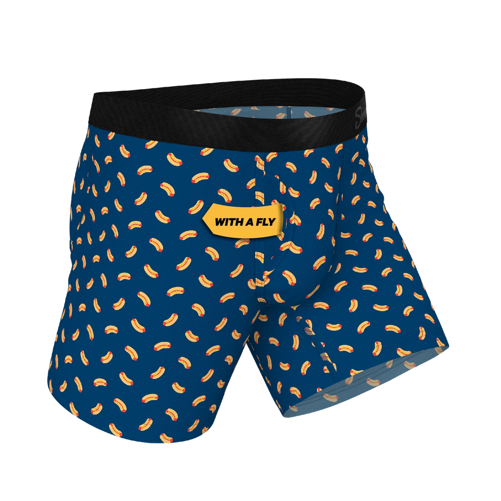 The Itty Bitty Buns | Hotdog Ball Hammock® Pouch Underwear With Fly - Shinesty - Flyclothing LLC