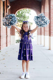 JMU Purple Duke Dog Flutter Twirl Dress