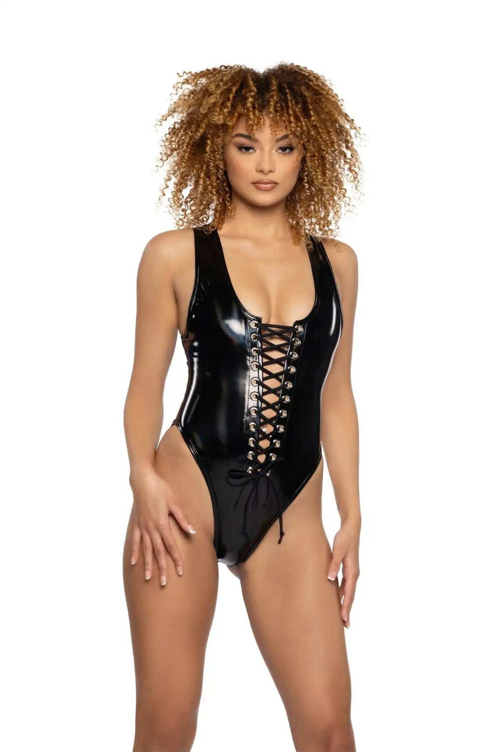 J-Valentine JR103 - PVC Lace-Up Bodysuit - J. Valentine - Flyclothing LLC