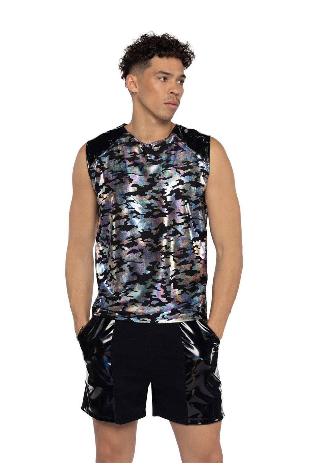 J-Valentine JR156 - Two-Tone Men's Sleeveless Shirt - J. Valentine - Flyclothing LLC