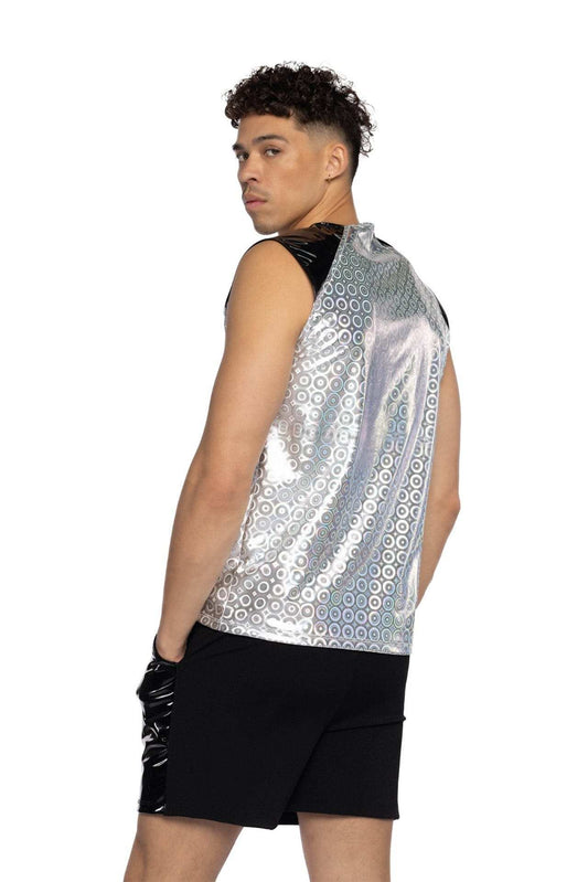 J-Valentine JR156 - Two-Tone Men's Sleeveless Shirt - J. Valentine - Flyclothing LLC