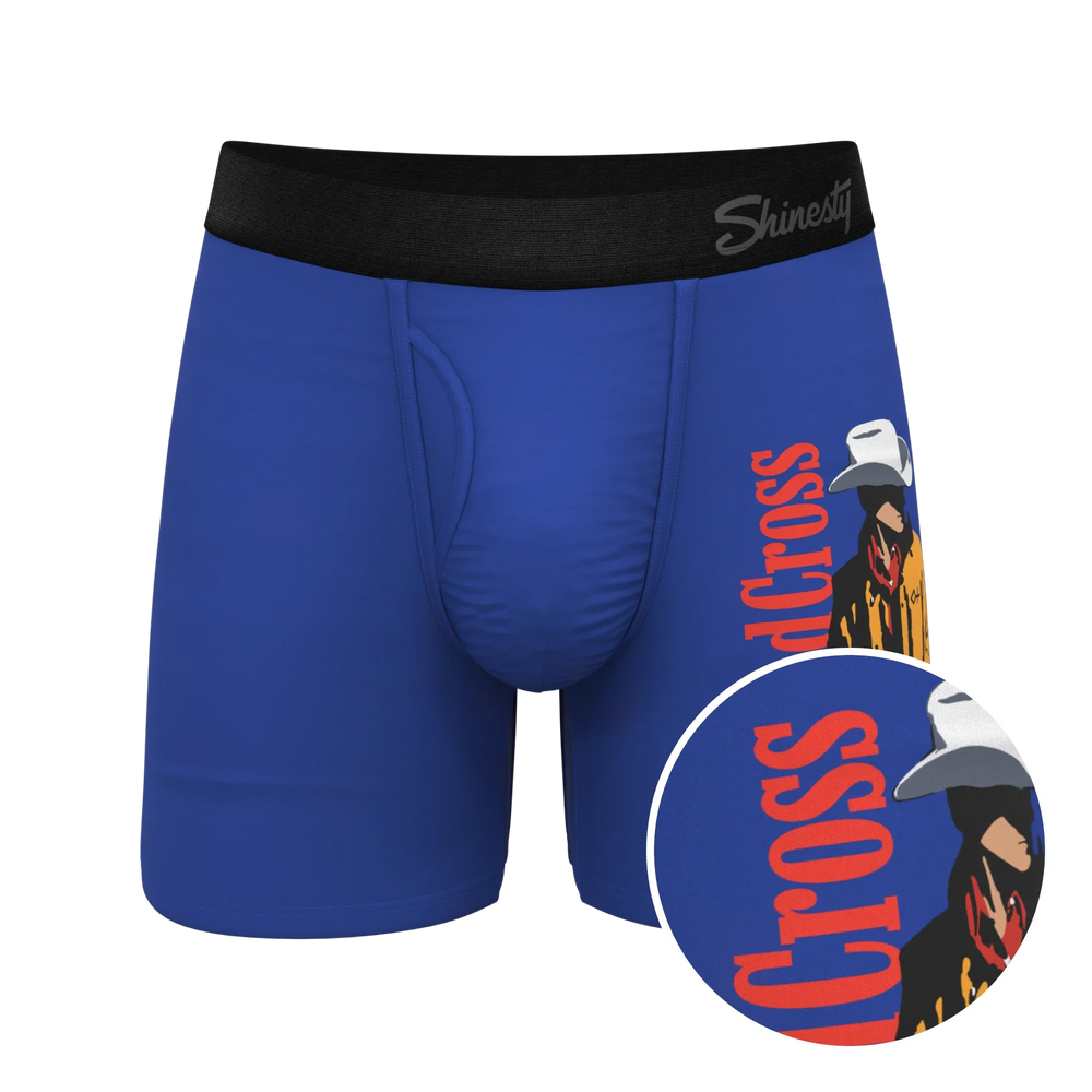 The Jackson | Blue Cowboy Shinesty x Diamond Cross Ranch Ball Hammock® Pouch Underwear With Fly - Shinesty - Flyclothing LLC