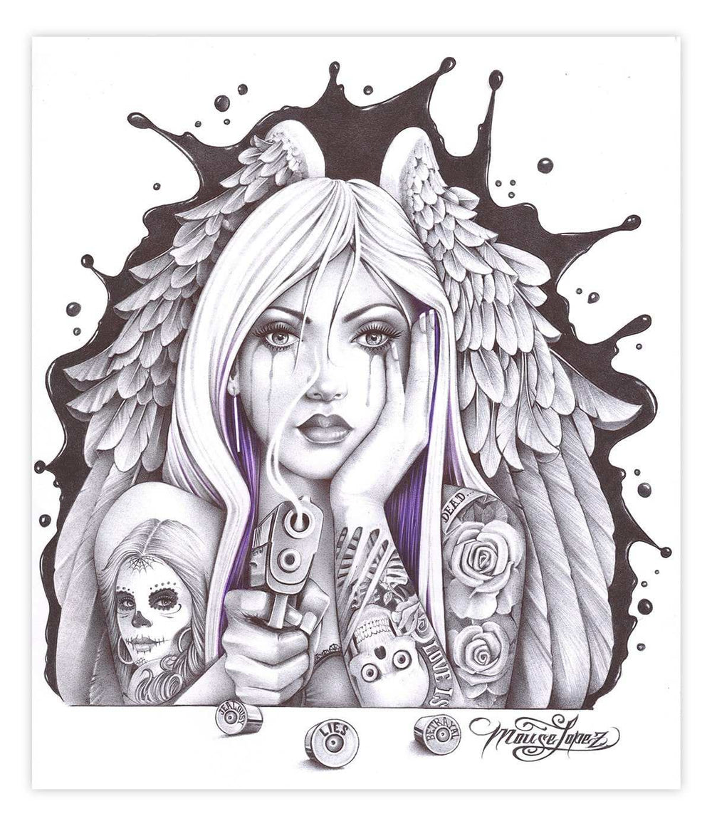 Black Market Art Company Jealousy Lies Betrayal Print - Black Market Art Company - Flyclothing LLC