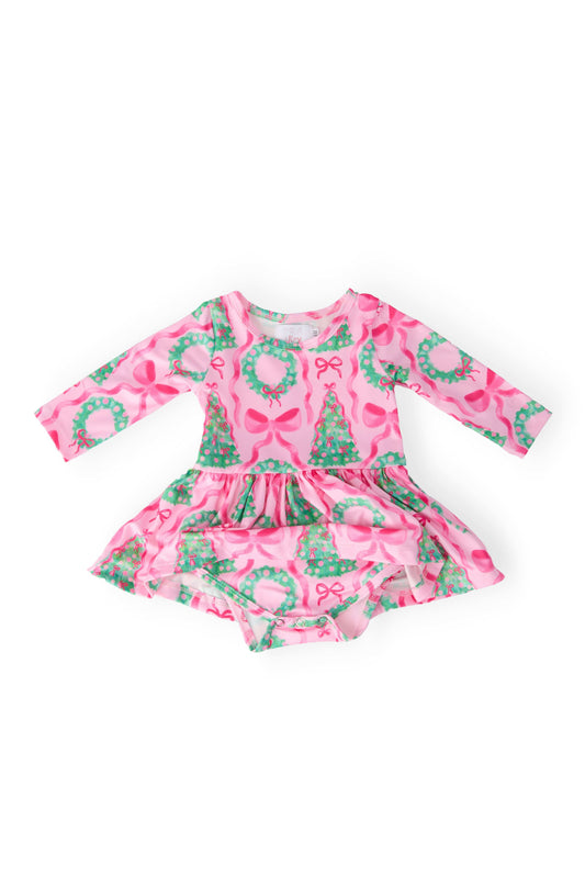 Jingle Bows L/S Twirl Bodysuit - Mila & Rose ® - Flyclothing LLC