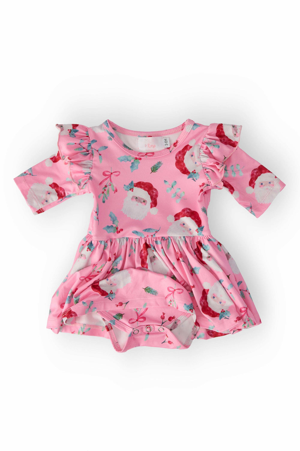 Jolly Old Saint Nick Twirl Flutter Bodysuit - Mila & Rose ® - Flyclothing LLC