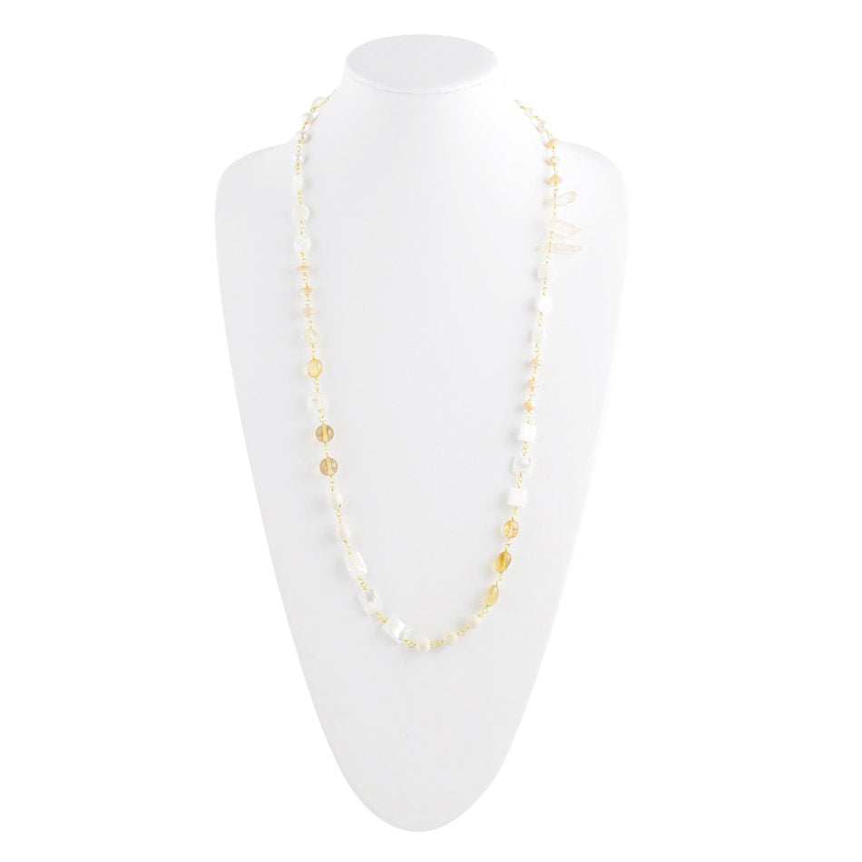 Precious White Pearl and Crystal Necklace - Barse Jewelry - Flyclothing LLC