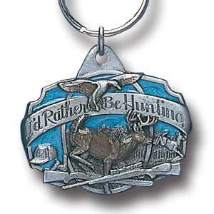 I'd Rather Be Hunting Metal Key Chain with Enameled Details - Siskiyou Originals - Flyclothing LLC