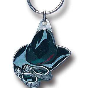 Cowboy Hat and Spurs Metal Key Chain with Enameled Details - Siskiyou Originals - Flyclothing LLC