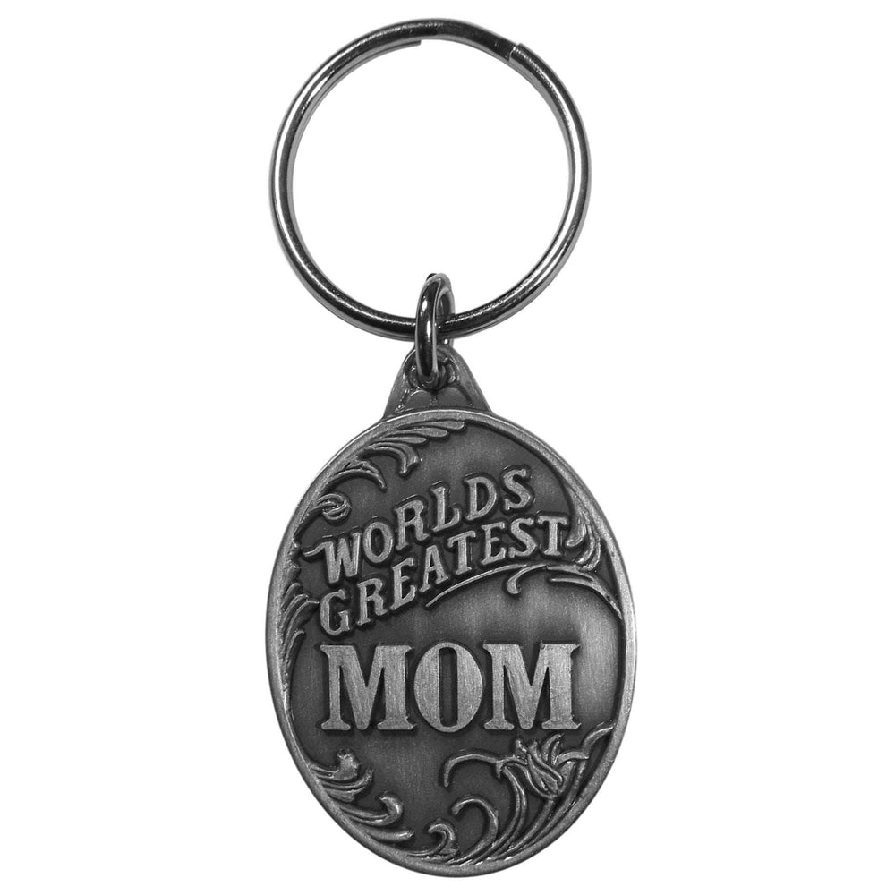 World's Greatest Mom Antiqued Metal Key Chain - Siskiyou Originals - Flyclothing LLC