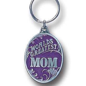 World's Greatest Mom Metal Key Chain with Enameled Details - Siskiyou Originals - Flyclothing LLC