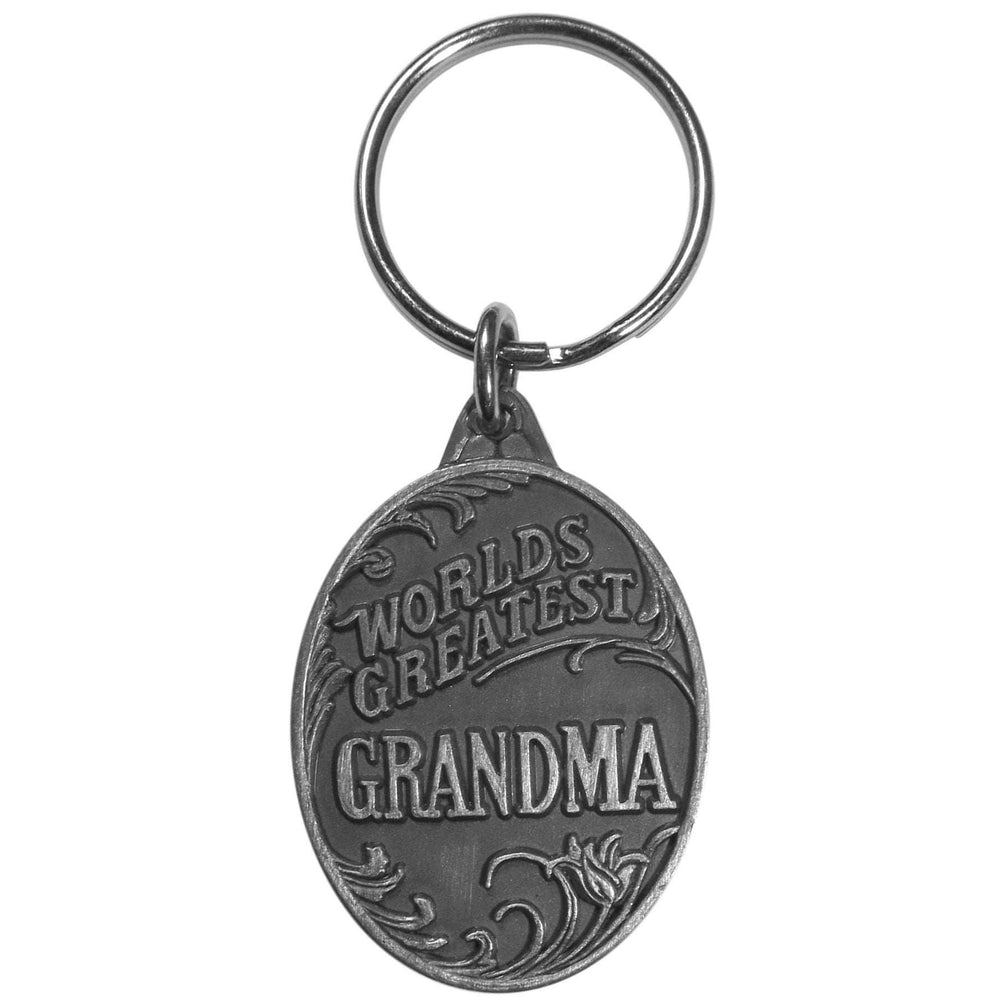 World's Greatest Grandma Antiqued Metal Key Chain - Siskiyou Originals - Flyclothing LLC