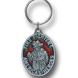 Fire Fighters America's Hero's Metal Key Chain with Enameled Details - Firefighter - Flyclothing LLC
