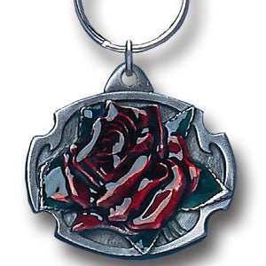 Rose Metal Key Chain with Enameled Details - Siskiyou Originals - Flyclothing LLC