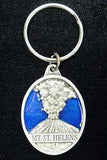 Mt. St. Helens Metal Key Chain with Enameled Details - Siskiyou Originals - Flyclothing LLC