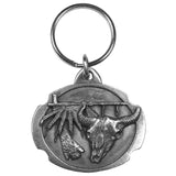 Buffalo Skull Antiqued Keyring - Siskiyou Originals - Flyclothing LLC