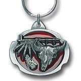 Buffalo Skull Metal Key Chain with Enameled Details - Siskiyou Originals - Flyclothing LLC
