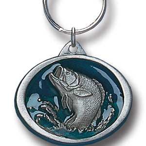 Bass Metal Key Chain with Enameled Details - Siskiyou Originals - Flyclothing LLC
