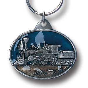 Steam Engi Metal Key Chain with Enameled Detailsne - Siskiyou Originals - Flyclothing LLC