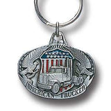 American T Metal Key Chain with Enameled Detailsrucker - Siskiyou Originals - Flyclothing LLC
