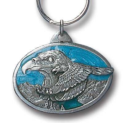 Two Eagles Metal Key Chain with Enameled Details - Siskiyou Originals - Flyclothing LLC