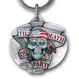 Til Death Do Us Part Metal Key Chain with Enameled Details - Siskiyou Originals - Flyclothing LLC