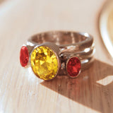 Kaela Cocktail Ring - Stainless Steel, AAA CZ , Multi Color - TK095 - Alamode - Flyclothing LLC