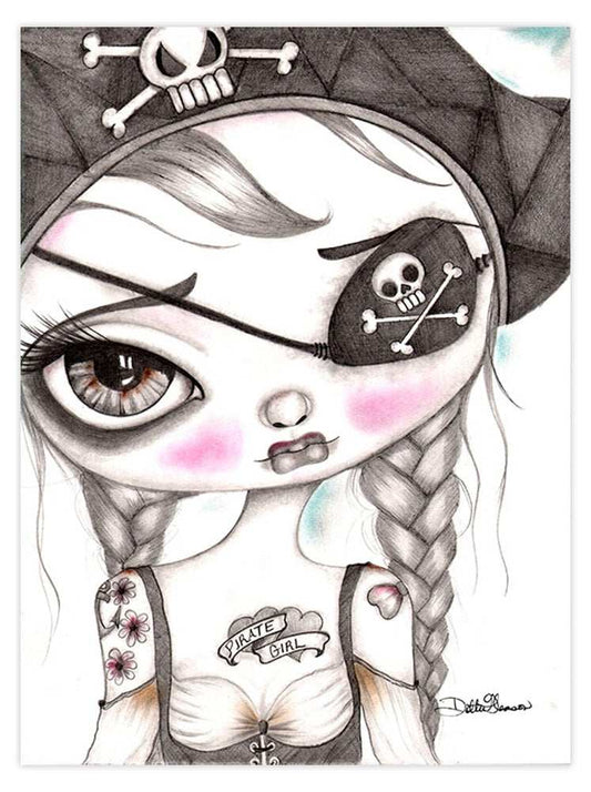 Black Market Art Company Keira the Pirate Girl Print - Black Market Art Company - Flyclothing LLC