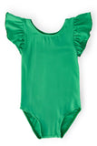 Kelly Green S/S Flutter Sleeve Leotard - Mila & Rose ® - Flyclothing LLC