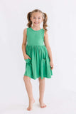Kelly Green Tank Pocket Twirl Dress - Mila & Rose ® - Flyclothing LLC