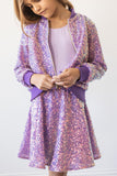 Purple Sequin Jacket - Mila & Rose ® - Flyclothing LLC