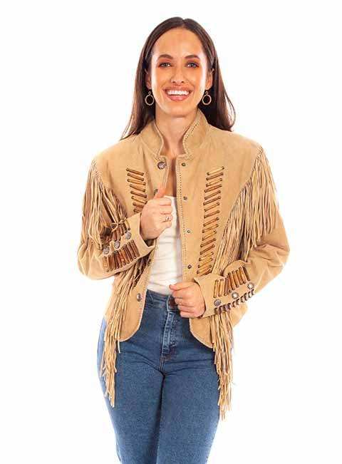 Scully Leather Old Rust Fringe/Lacing Jacket - Scully Leather - Flyclothing LLC