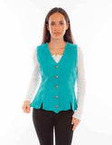 Scully Leather Turquoise Ladies Vest - Scully Leather - Flyclothing LLC
